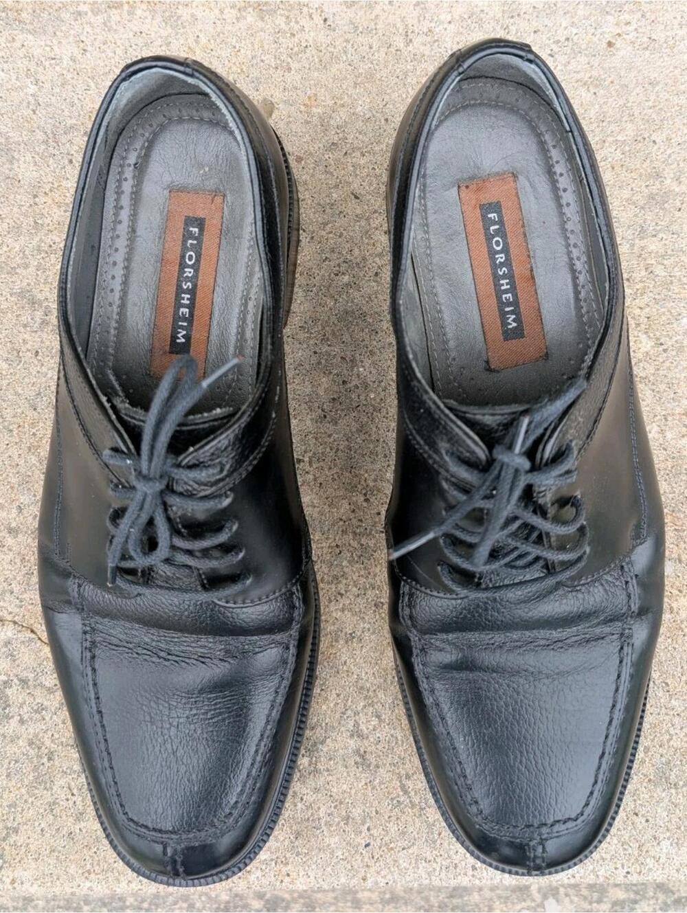 Men's Florsheim Black 18184-01 Leather Oxford Shoes Size 9 M